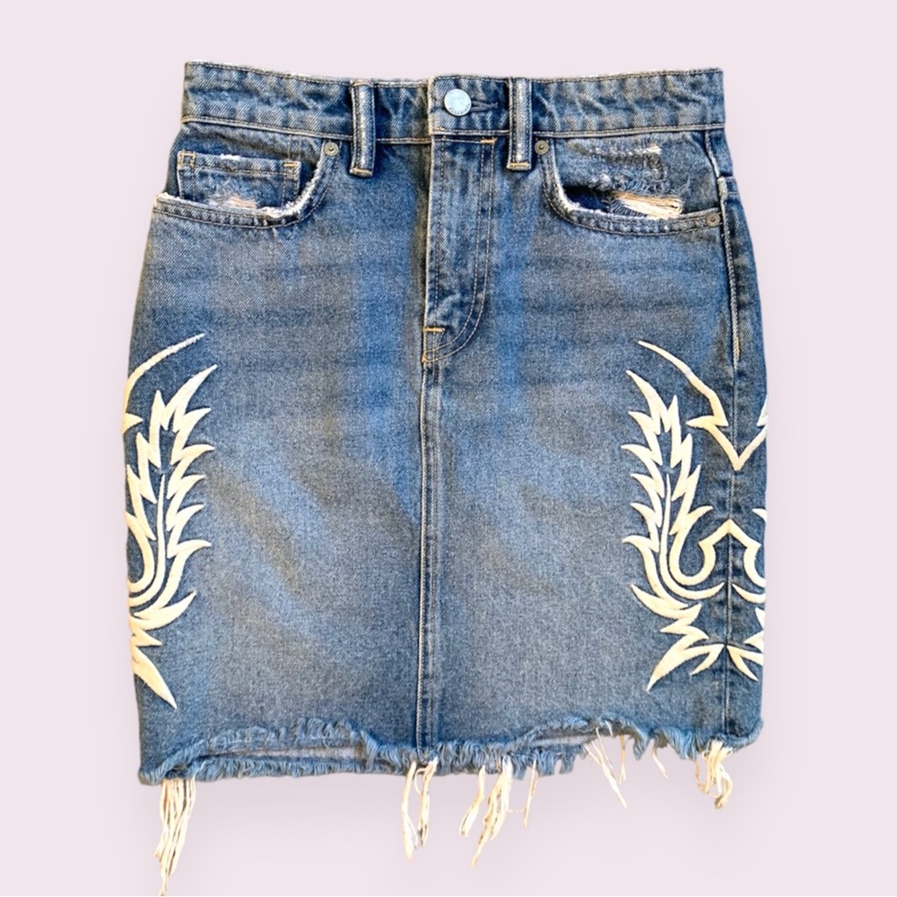 Allsaints Philly denim skirt